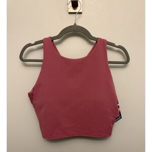 Avia‎ Sports Bra Womens Size Large (D-DD) Pink Wirefree Crop Moisture Wicking